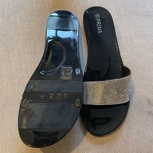 New studded slide sandals